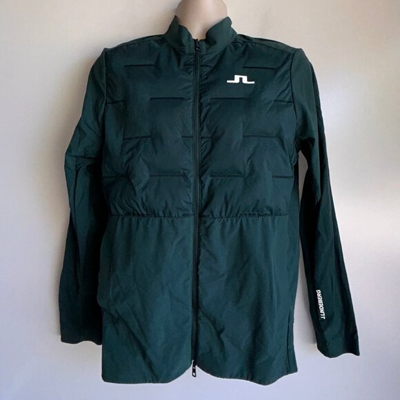 J. Lindeberg Green Hybrid Puffer Windbreaker Shield Golf Jacket Men's Medium